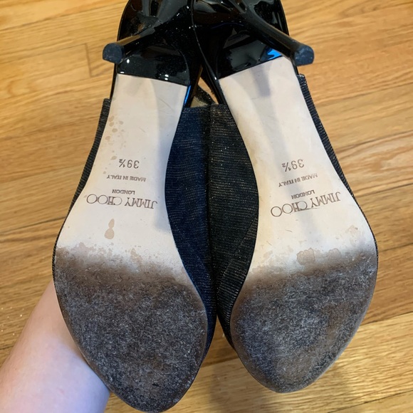 Nova Black Fabric Sandals by Jimmy Choo - Picture 5 of 7